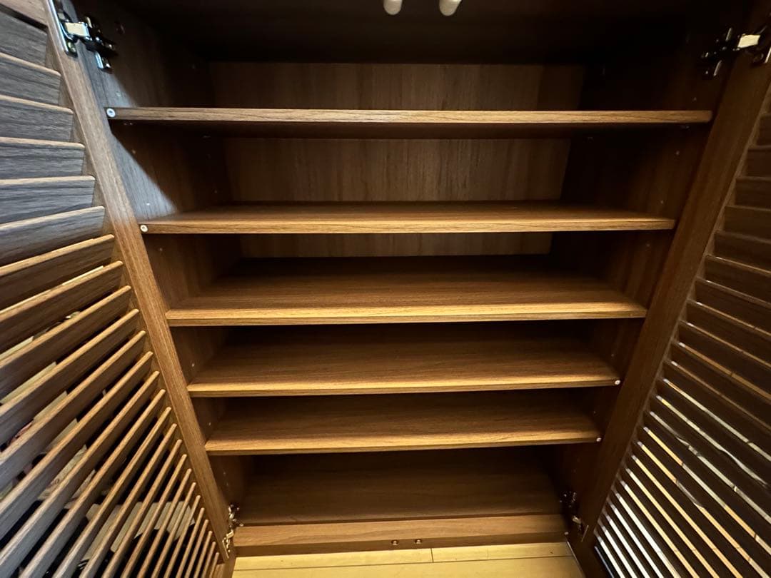 ニトリ シューズボックス 幅75cm 玄関収納 ブラウン シューズラック