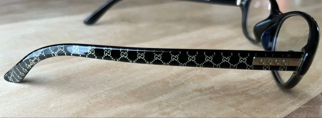 GUCCI グッチ　GGロゴ モノグラム柄 眼鏡　ブルーライトカット　度なし