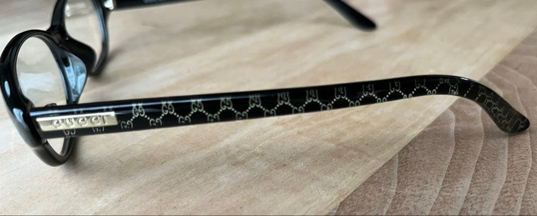 GUCCI グッチ　GGロゴ モノグラム柄 眼鏡　ブルーライトカット　度なし