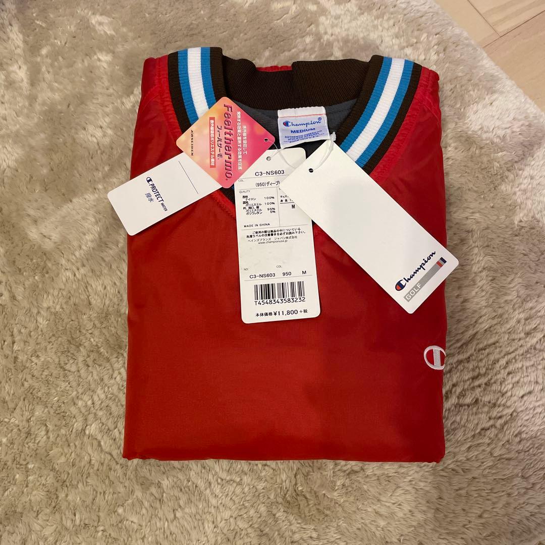 チャンピオン　Vネックプルオーバー　ナイロン