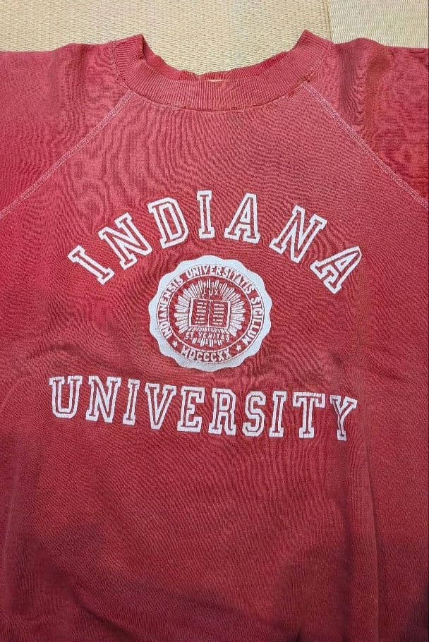 アメリカ60sビンテージスウェット(レッド) インディアナ大学