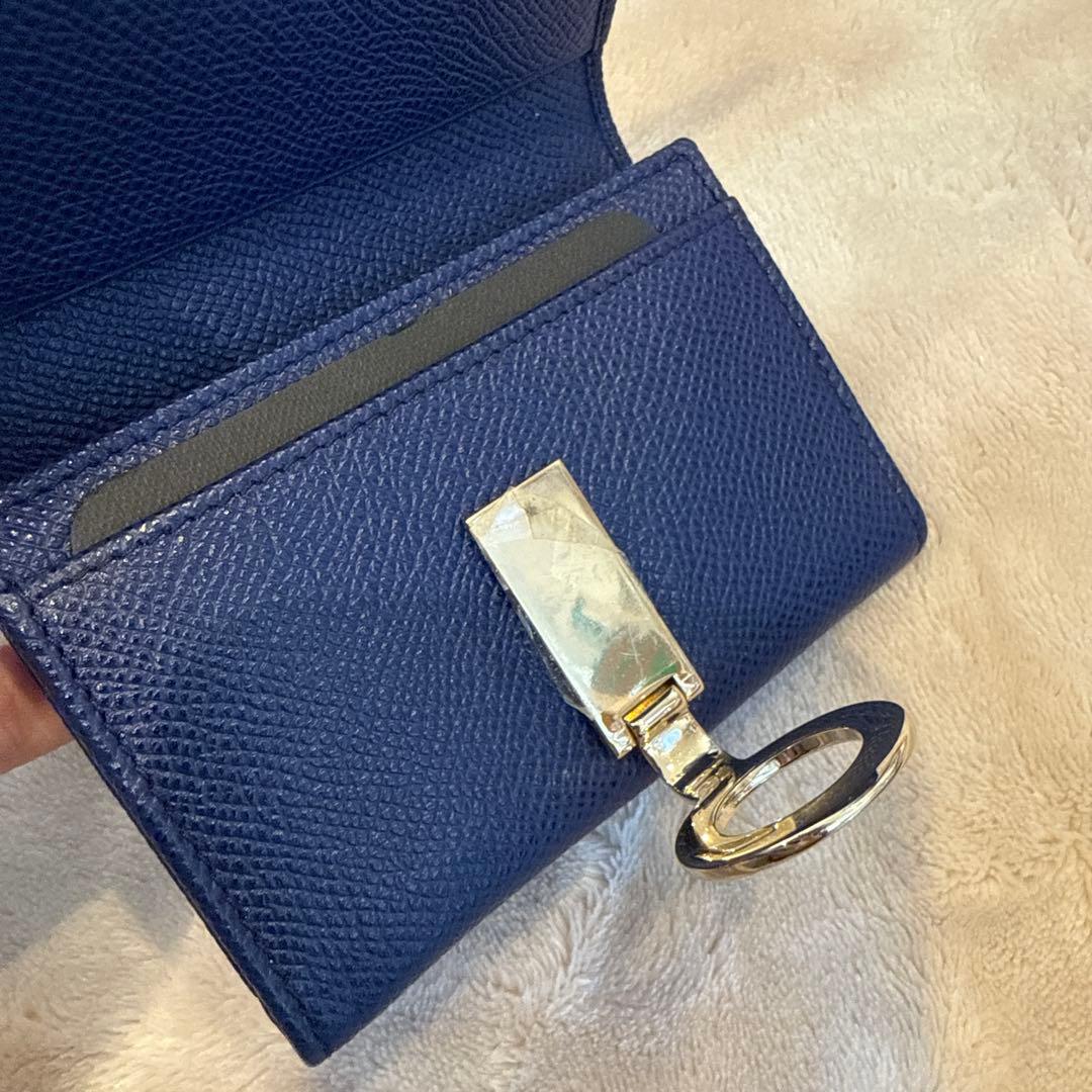 BVLGARI レザー 名刺入れ リングロック付き