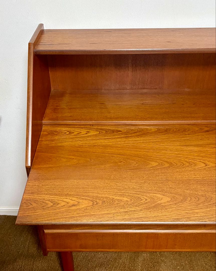 北欧家具ミラー付きライティングビューロ　デンマーク　チーク