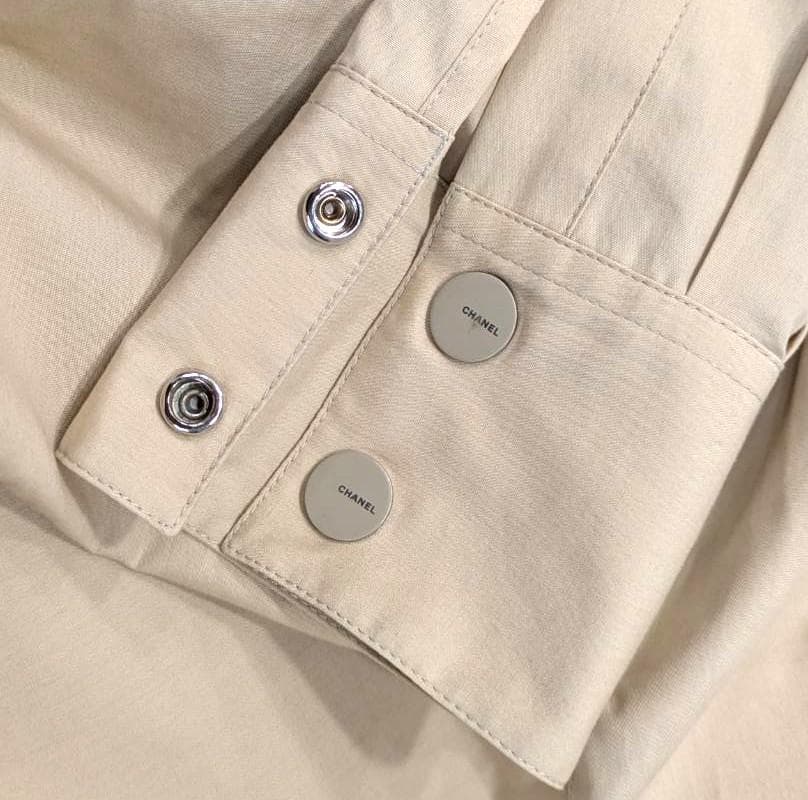 ルー★シャネル コットン キルティング オーバー シャツ ベージュ系