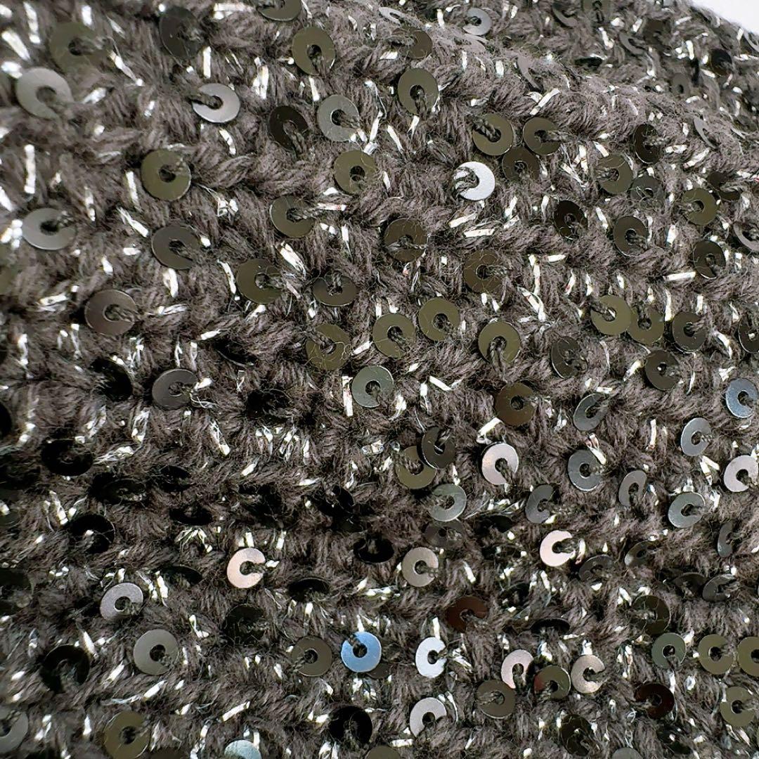 【極美品】D&G ドルチェ＆ガッバーナ キャスケット S グレイ系 スパンコール