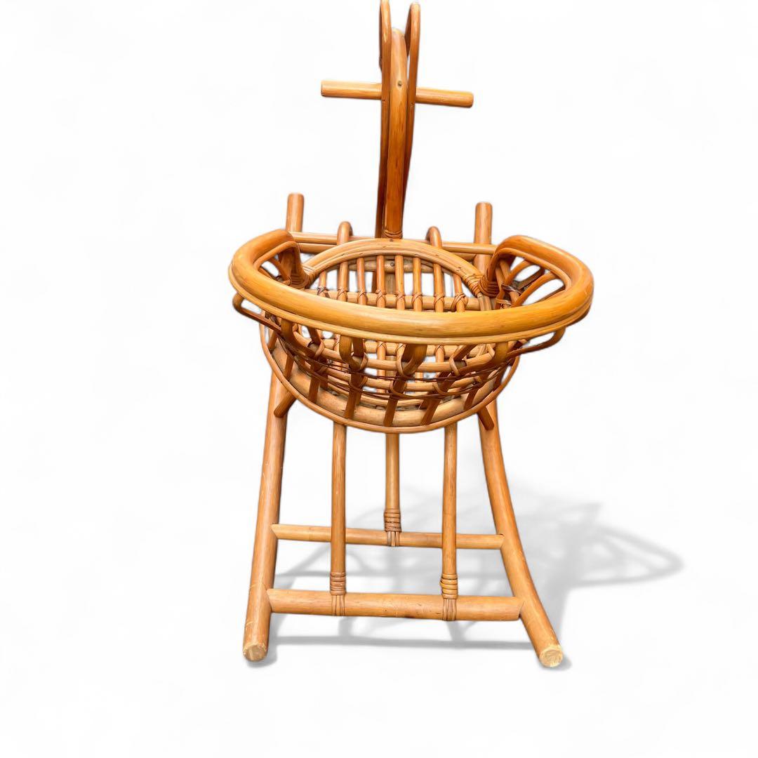 ラタン木馬　馬型　ロッキングチェア 背もたれ