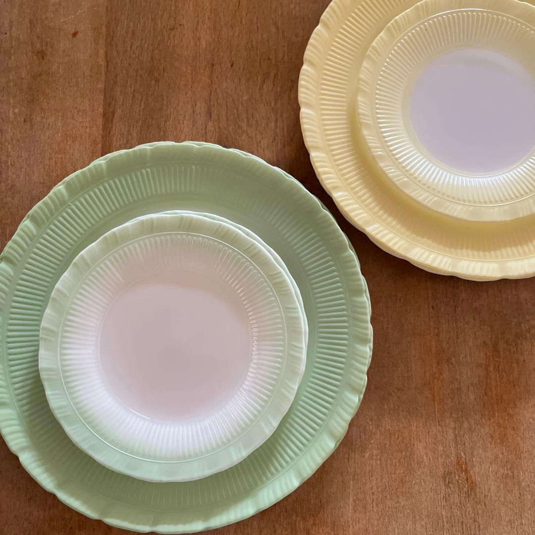 アメリカ　ビンテージ　マクベスエバンス　クレマックス　プレート　大小7枚組