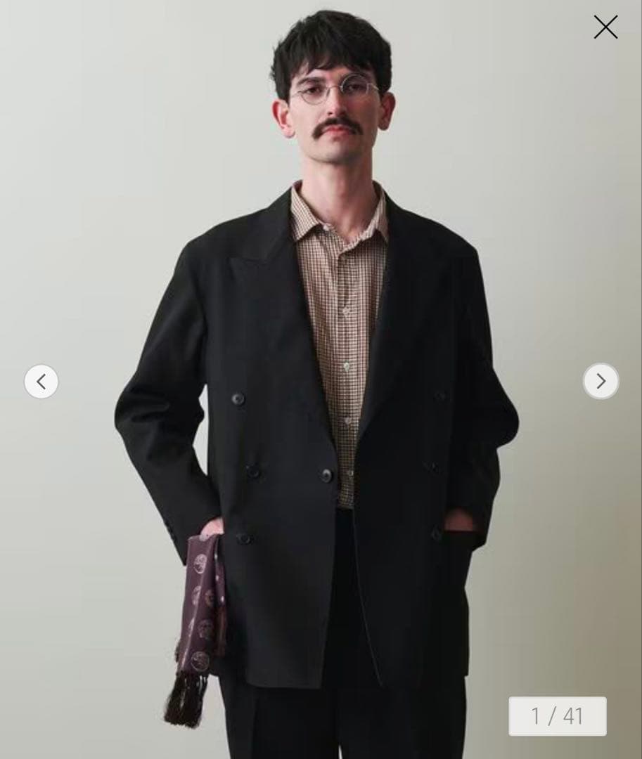 Steven Alanウール オックスフォード ダブルブレステッド6Bジャケット