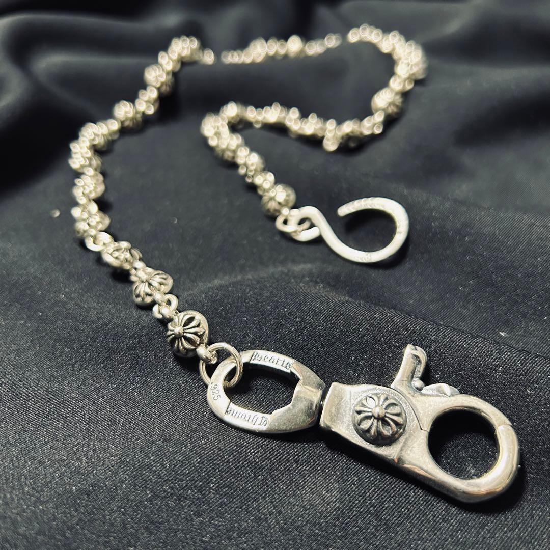 【silver925】タイニー クロスボール ウォレットチェーン