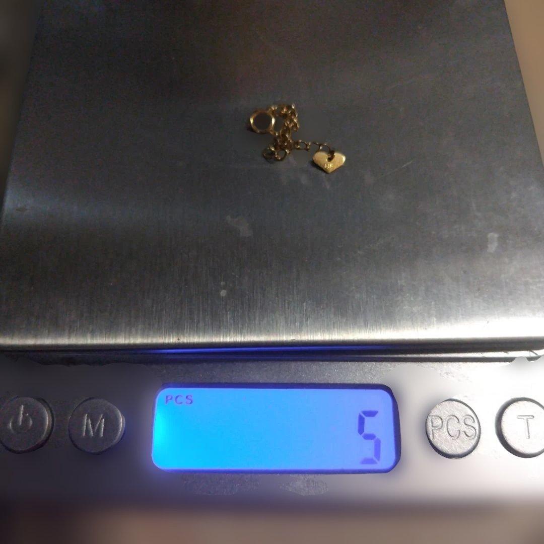 18金ゴールドハート型アジャスター 5cm