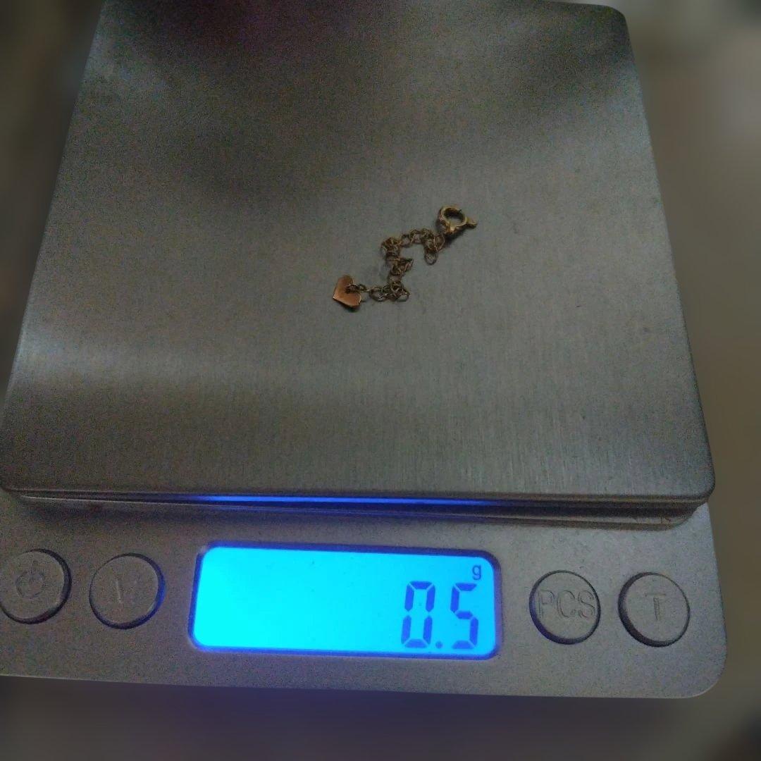 18金ゴールドハート型アジャスター 5cm
