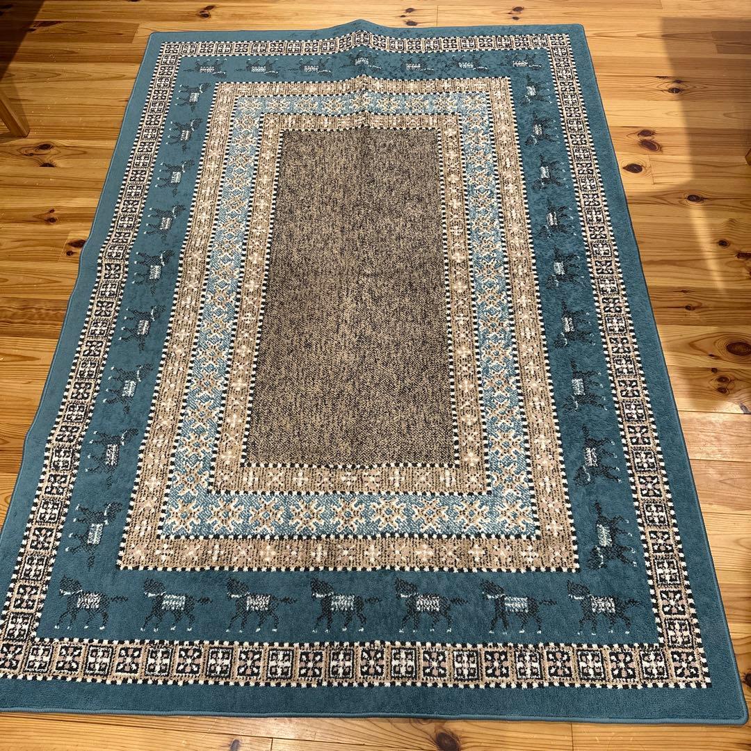 unico CLEVE (クリーブ) パイル ラグ グリーン　140×200