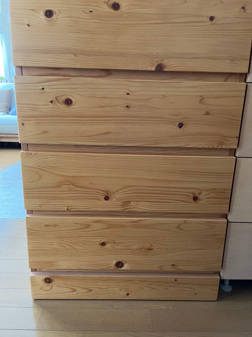 【　はるハル】無印良品 パイン材　チェスト4段 タンス