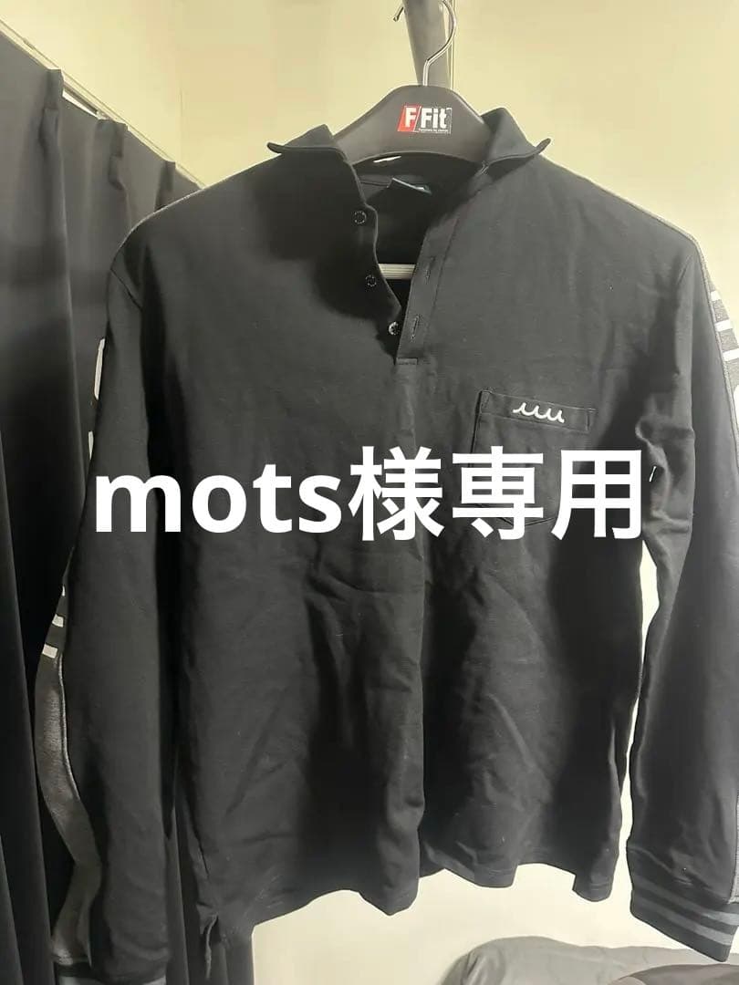 muta ウォームポンチ サイドラインポロシャツ ブラック