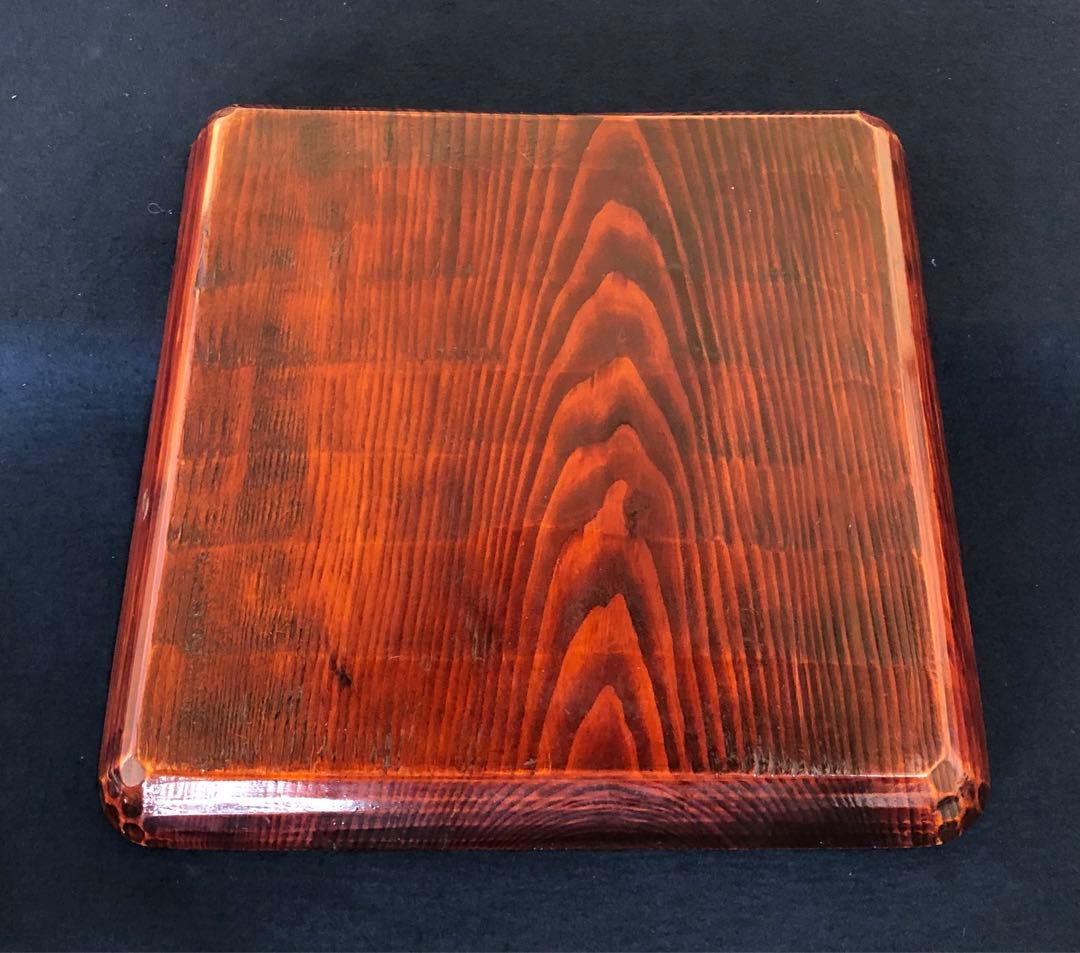 割引❣️《レ》伝統工芸 讃岐彫 四方膳10客 讃岐盆 銘々膳 木箱251024い6