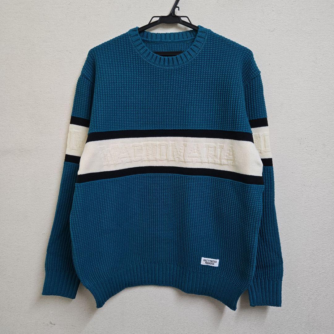 今だけ価格未使用24FWワコマリアWACKOMARIAロゴジャガードセーターL