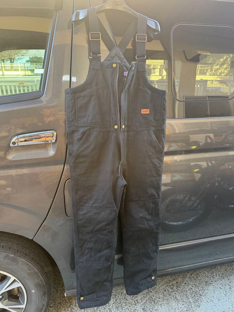 UNCROWD アンクラウド デッキパンツ 黒 Sサイズ　キルティング　バイカー