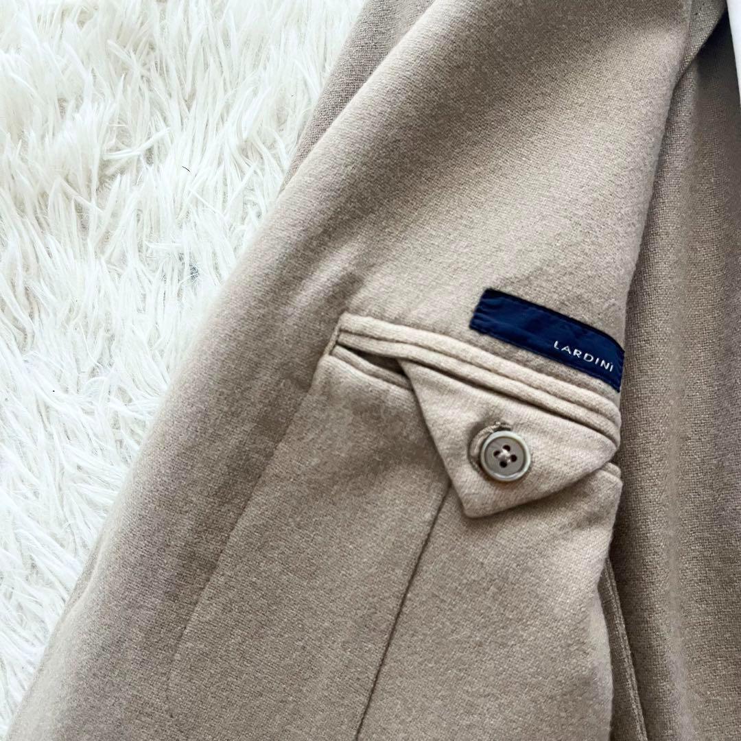 <美品> LARDINI カシミヤ100% ベージュ ジャケット サイズ46
