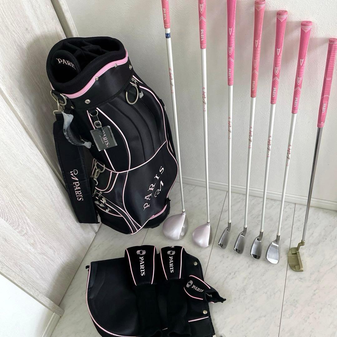 初心者向け　レディース　パリス　Paris　バッグ付ゴルフクラブセット　右利き用