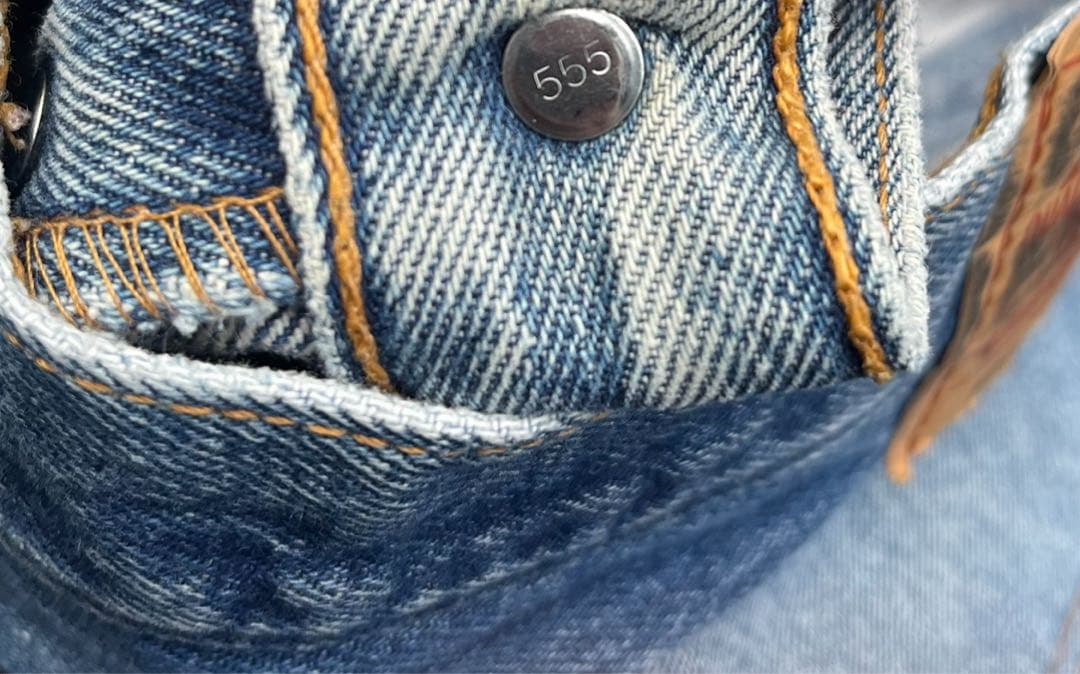 圧巻の色落ち Levi's 501xx US製　W35 L32 土砂降り 鬼ヒゲ