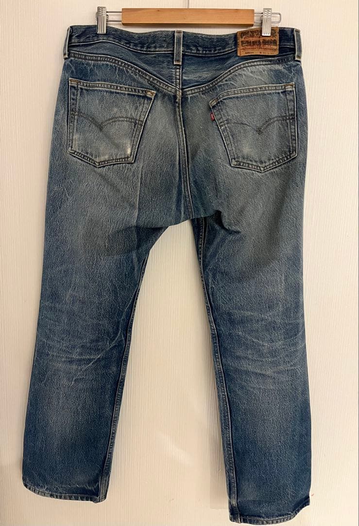 圧巻の色落ち Levi's 501xx US製　W35 L32 土砂降り 鬼ヒゲ