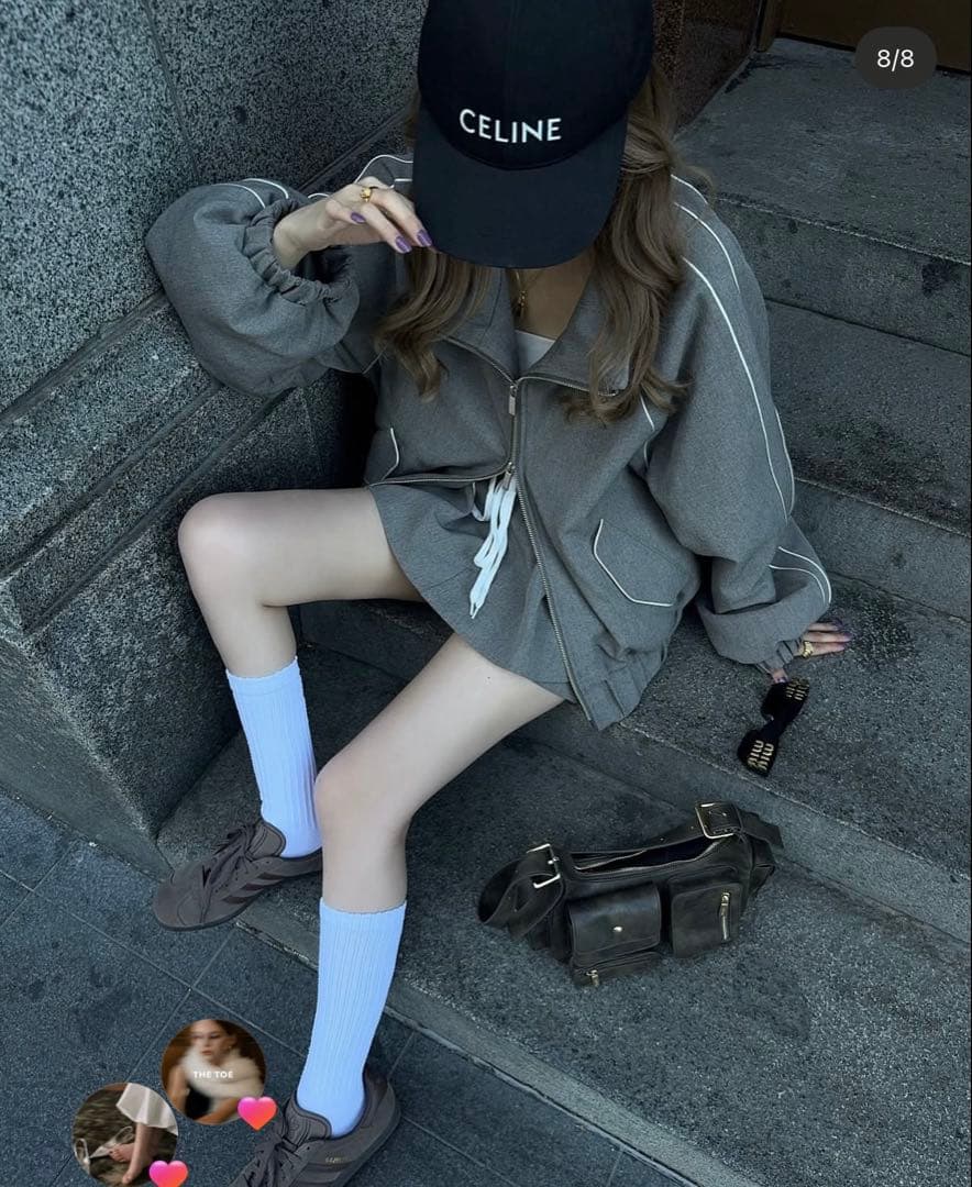 【THETOE】Brixton Track Jacket gray