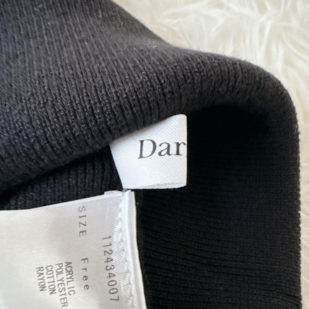 新品級✨ダーリッチ バイカラーデザインニットロングワンピース ロゴ