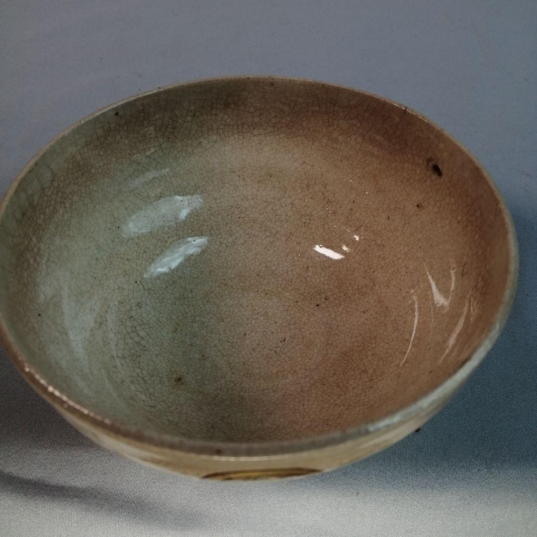 【茶道具】清水焼　色絵茶碗　A494