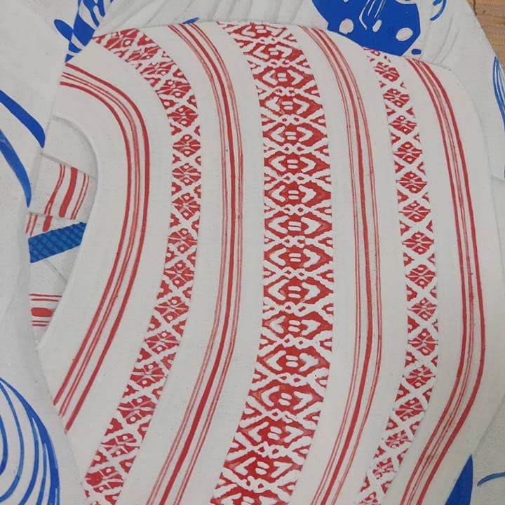 青山亘幹　絵画　夏　日本画