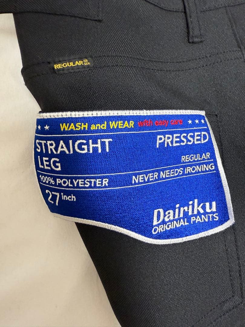 パンツ DAIRIKU \"Straight\"Flasher Pressed Pants