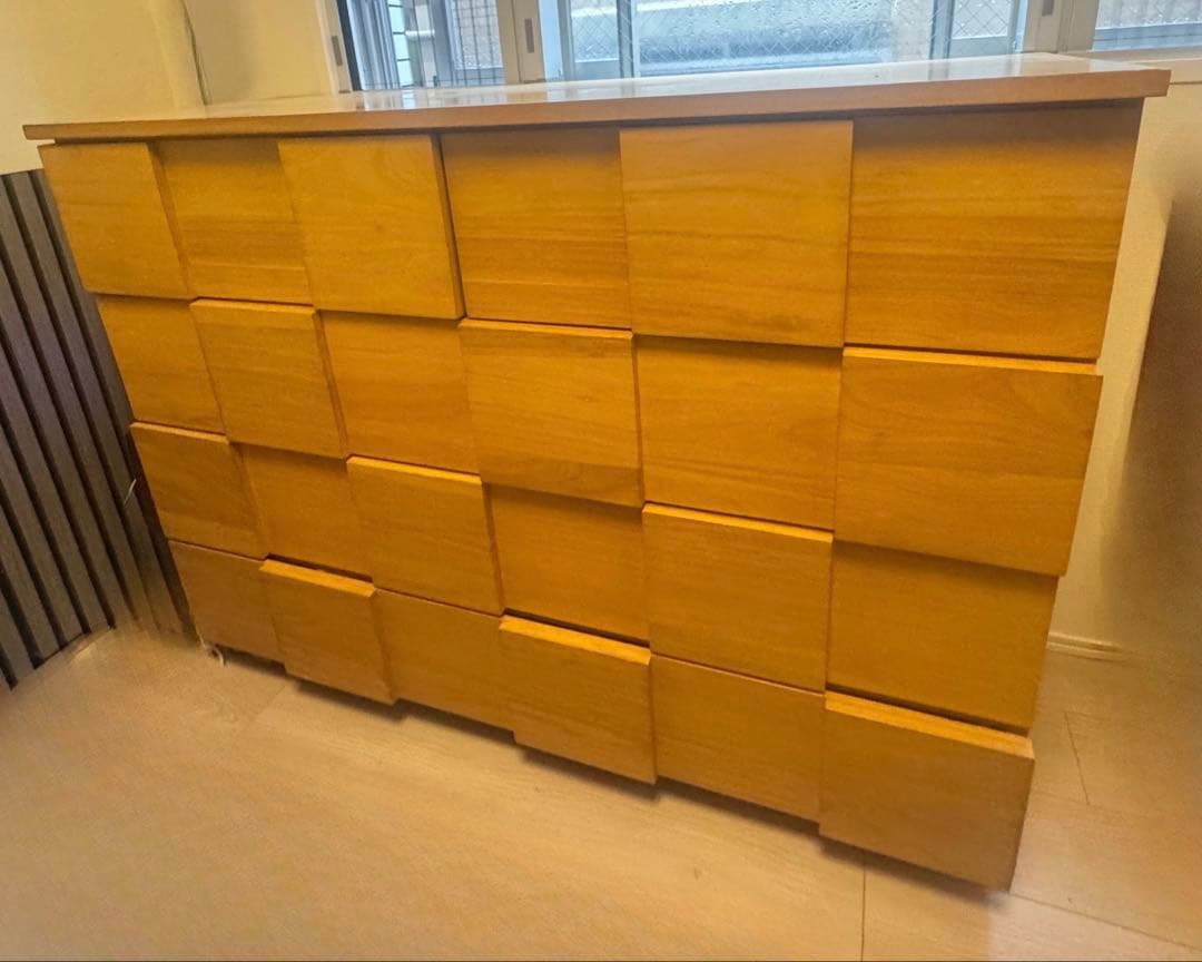 大川家具 チェスト ナチュラル 4段5口 北欧風