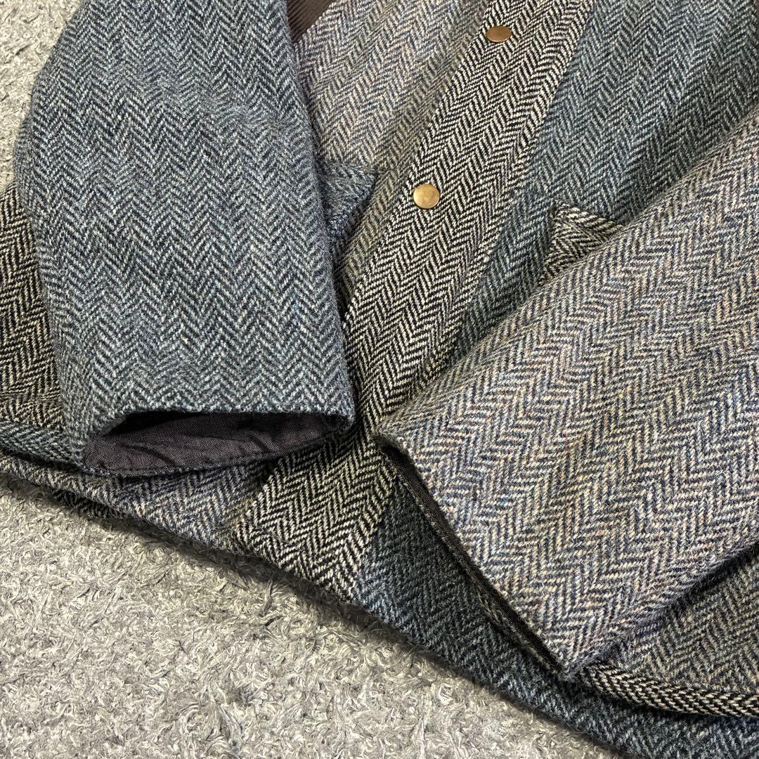 【美品】ユーズド×ハリスツイード パッチワークジャケット BEDALE再構築 1