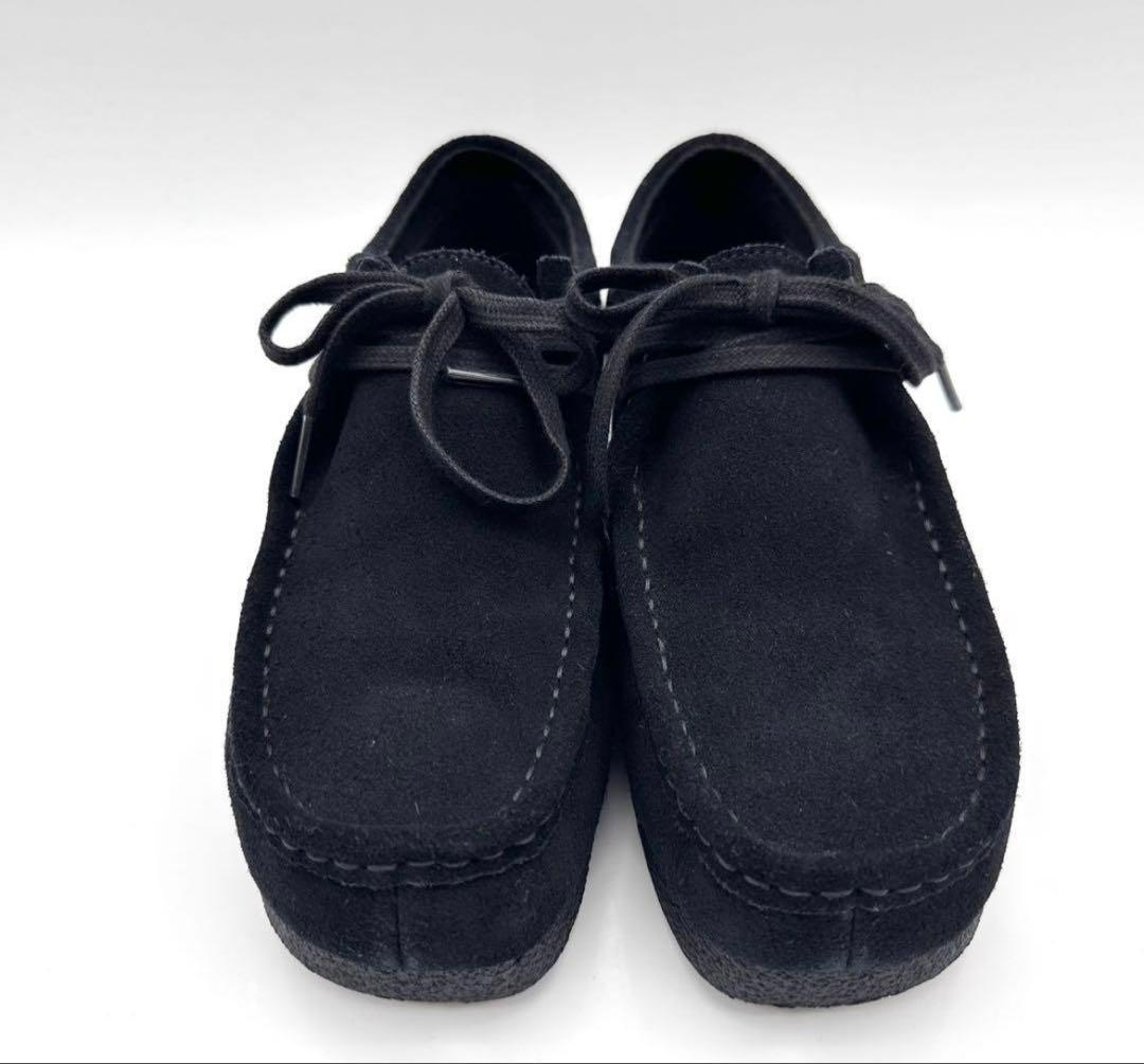 ★【ほぼ未使用品】Clarks ワラビー WP 防水 スエード 黒 24.5