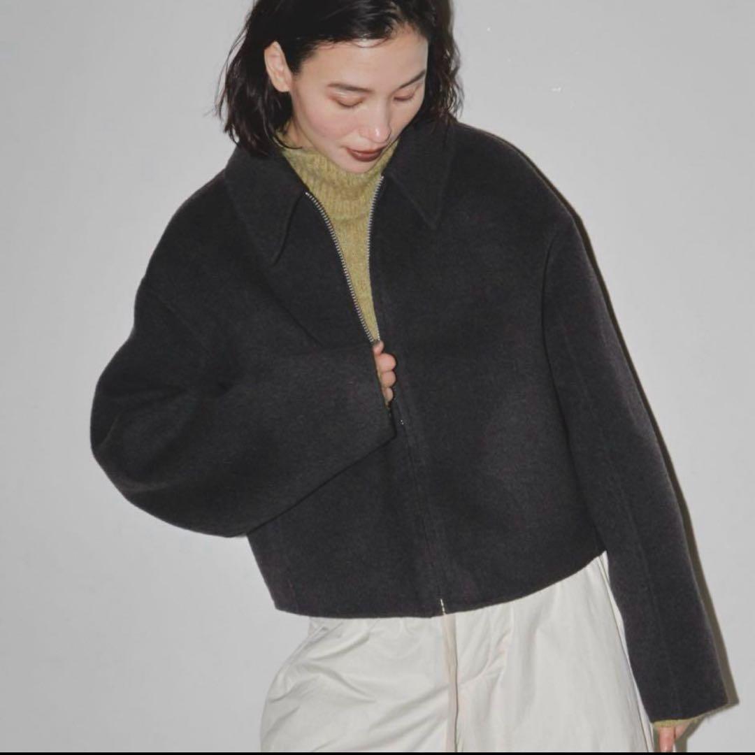 TODAYFULウールジップブルゾンショートコートトゥデイフル　36