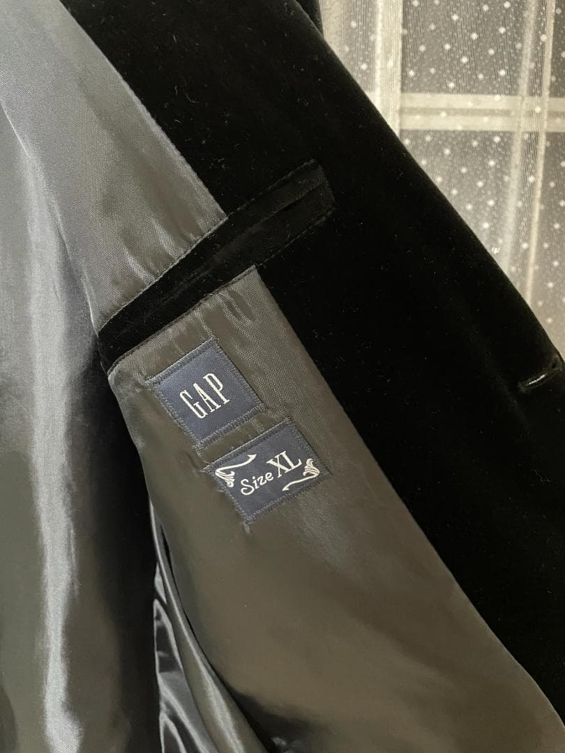 オールド　ＧＡＰ　ギャップのベルベットジャケット　黒　ＸＬ
