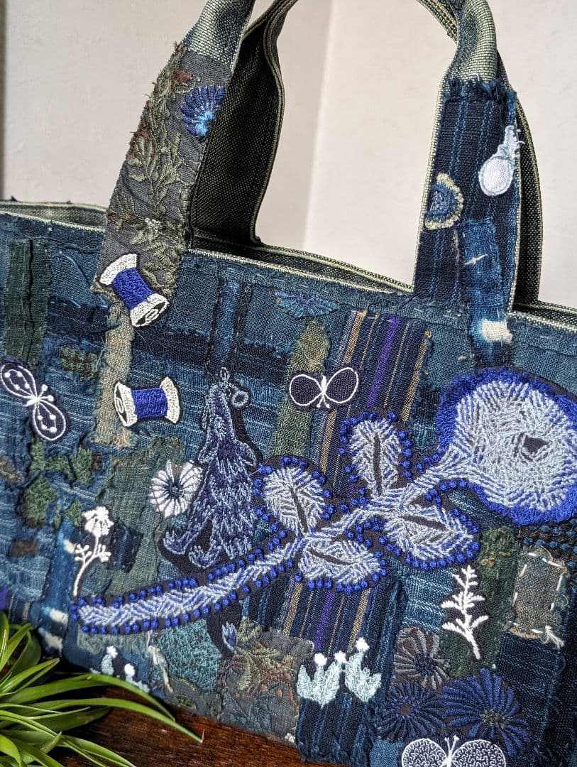 《吉田カバン&Wolf&Flower&襤褸》古布　藍染　ミナ　pjc 　バック