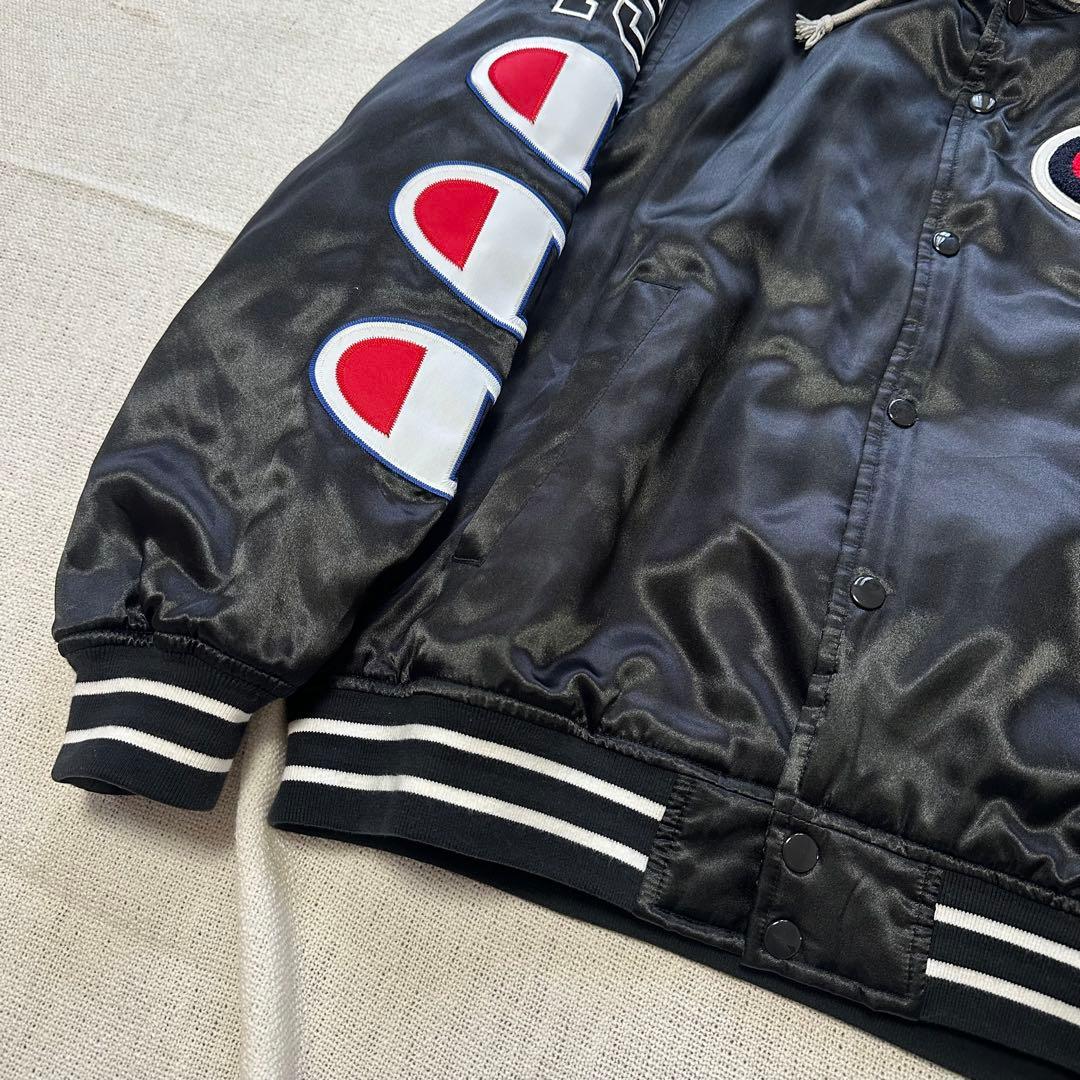 ジャケット・アウター supreme Champion Hooded Satin Varsity