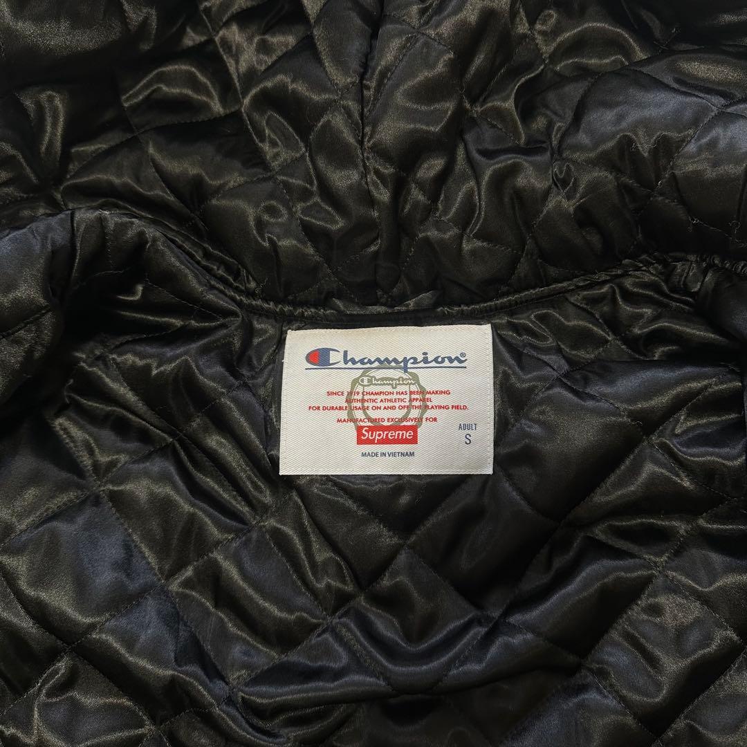 ジャケット・アウター supreme Champion Hooded Satin Varsity