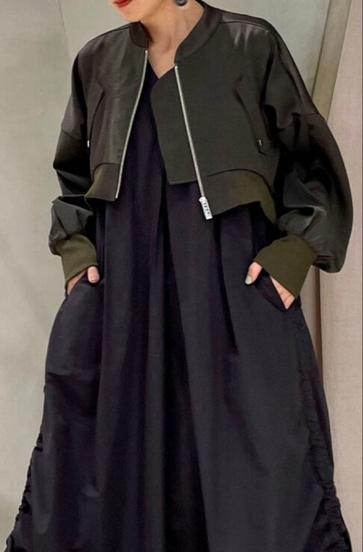 イワ 　UN3D.アンスリード　シアーコンビサテンブルゾン