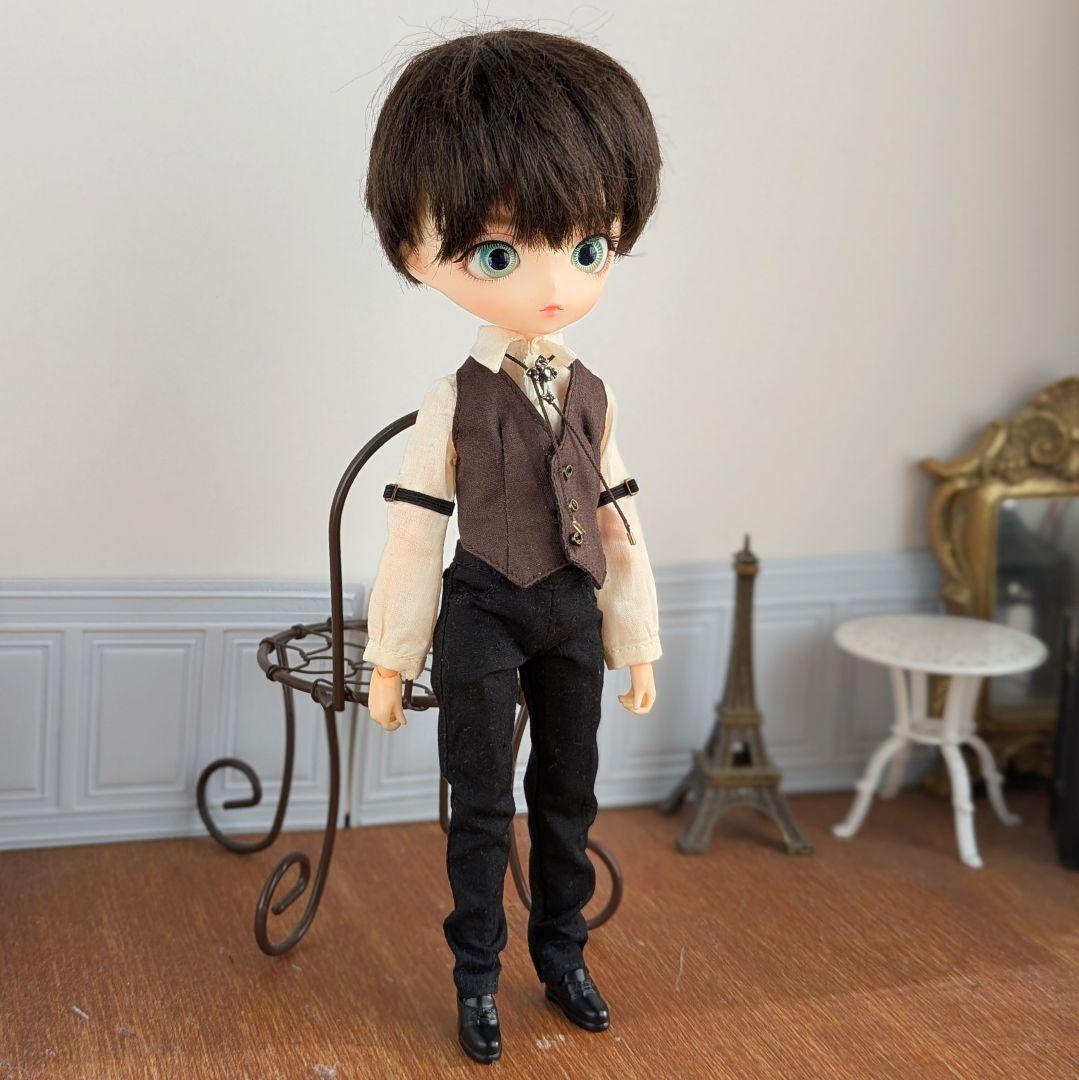 1534※ハルモニアブルームアウトフィット※茶色のカマーベストとパンツのセット※