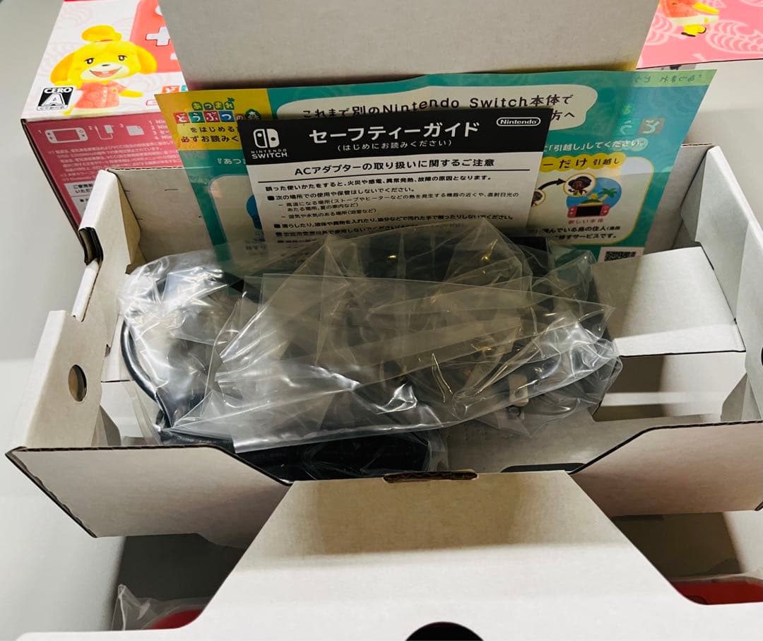 Switch lite どうぶつの森 しずえ アロハ柄 コーラル 本体