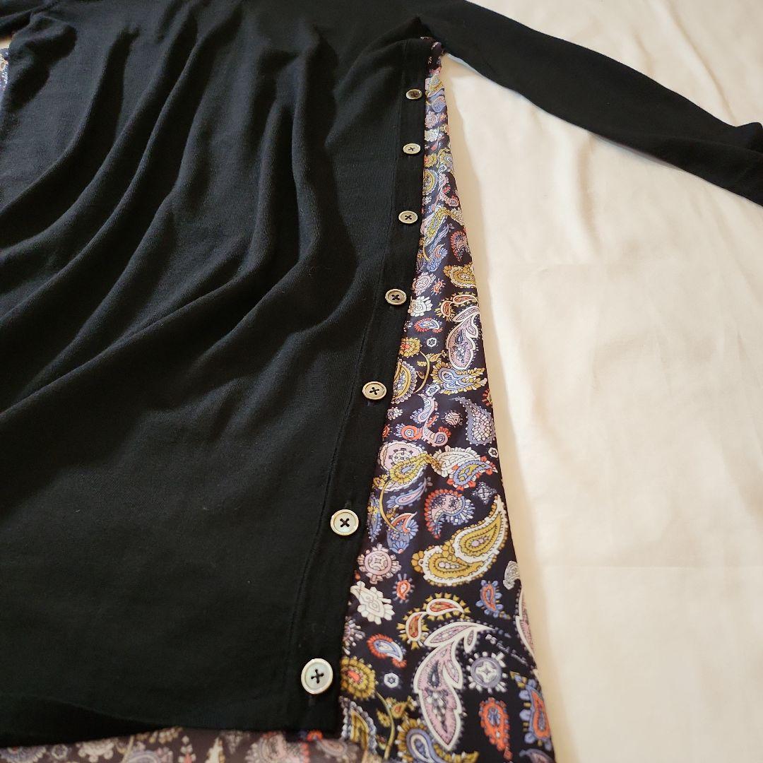美品❤ポール・スミス ひざ丈ワンピース ✨ブラック×ペイズリー柄