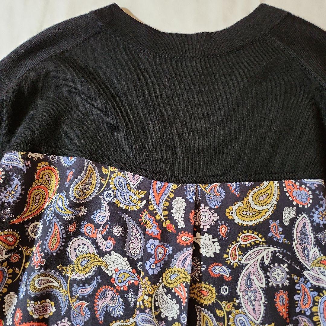 美品❤ポール・スミス ひざ丈ワンピース ✨ブラック×ペイズリー柄