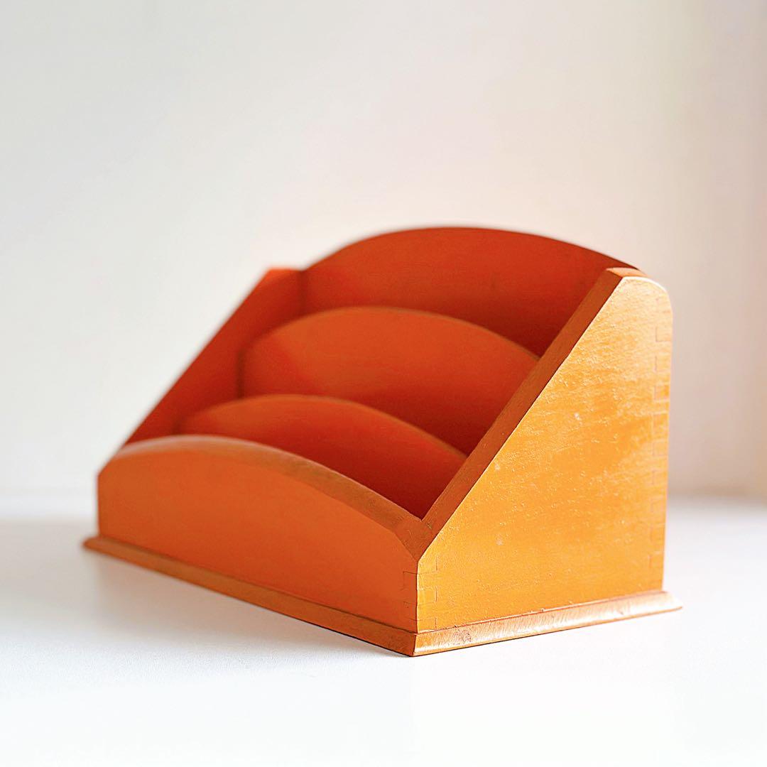 フランス ヴィンテージ 木製 レターラック レタースタンド