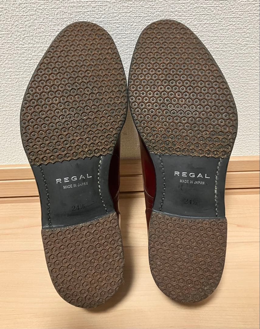 REGAL リーガル Uチップ 06CR ワインレッド スノーソール24.5cm