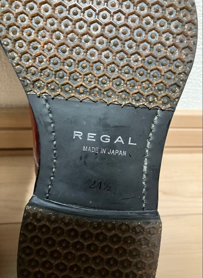 REGAL リーガル Uチップ 06CR ワインレッド スノーソール24.5cm
