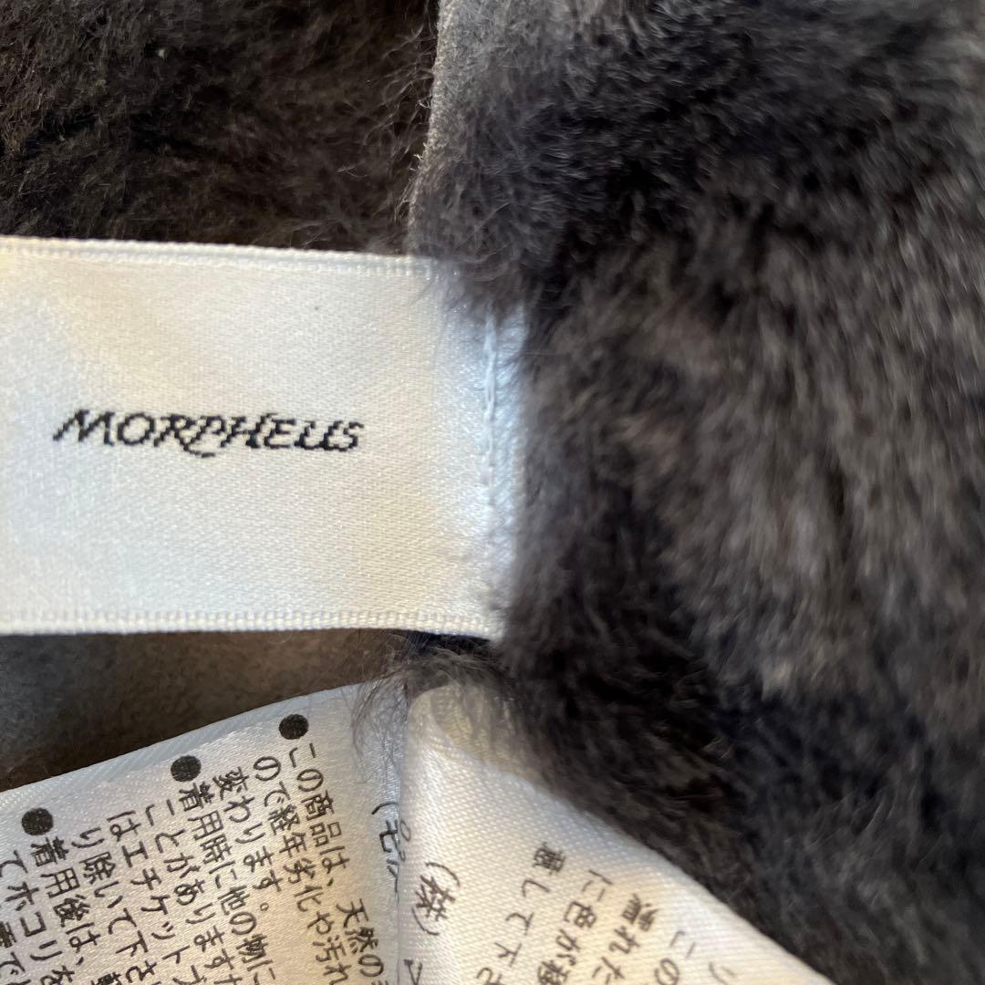 11.1 MORPHELLS フォックスファー使いムートンコート グレー 40