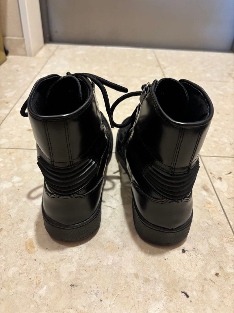 LIMI feu ヨウジヤマモト黒 レースアップハイカットブーツ