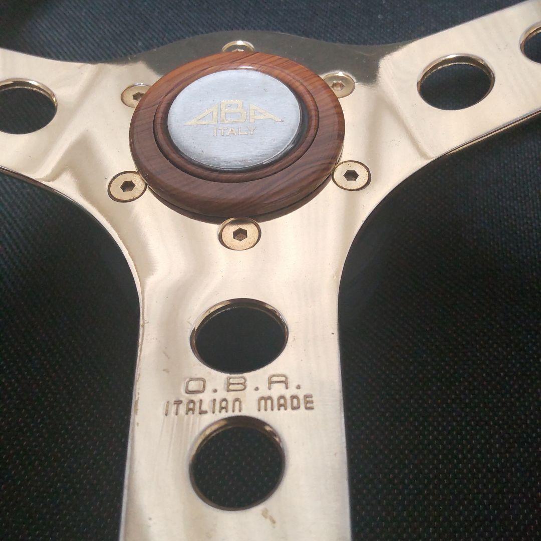 O.B.A. ステアリングホイール イタリア製…メッキはゴールド