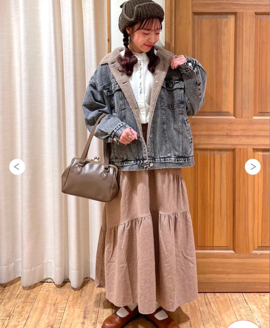 新品タグ付き　サマンサモスモス　デニムボアジャケット　ブラック　黒　Gジャン